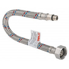 Подводка гибкая для смесителя 50 см M10x18 G 1/2 VALTEC, с ниппелем из нержавеющей стали и штуцером 18 мм Подводка гибкая для смесителя 50 см M10x18 G 1/2 VALTEC, с ниппелем из нержавеющей стали и штуцером 18 мм