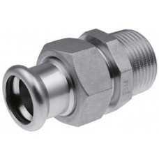 Соединитель разъемный НР пресс KAN-Therm Inox 18x1/2, из нержавеющей стали