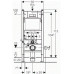 Инсталляция для подвесного унитаза GEBERIT Платтенбау Duofix 112 см, со смывным бачком Delta 12 см, смывная клавиша Delta51 хром глянцевый