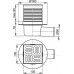 Трап ALCAPLAST горизонтальный нержавеющая решетка 105*105/50мм