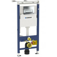Инсталляция для подвесного унитаза GEBERIT Платтенбау Duofix 112 см, со смывным бачком Delta 12 см, смывная клавиша Delta51 хром глянцевый