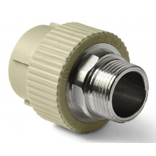 Муфта комбинированная под ключ полипропиленовая НР 75x2 1/2 PRO AQUA серый
