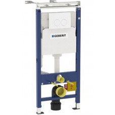 Инсталляция для подвесного унитаза GEBERIT Платтенбау Duofix 112 см, со смывным бачком Delta 12 см, смывная клавиша Delta21 белая