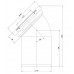 Труба фановая 110x45° АНИ, W4220