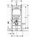 Инсталляция для подвесного унитаза GEBERIT Платтенбау Duofix 112 см, со смывным бачком Delta 12 см, смывная клавиша Delta21 белая