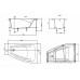 Ванна акриловая асимметричная правая 150x100 см ROCA HALL, белая