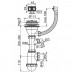 Сифон для мойки ALCAPLAST с нержавеющей peшeткой Ø115 и гофропереливом, A447-DN50/40