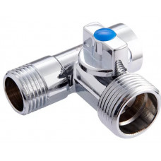 Кран-тройник для подключения сантехнических приборов MVI 1/2x3/4x1/2 ВР-НР-НР Кран-тройник для подключения сантехнических приборов MVI 1/2x3/4x1/2 ВР-НР-НР