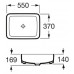 Умывальник ROCA Inspira Square 55x37 см